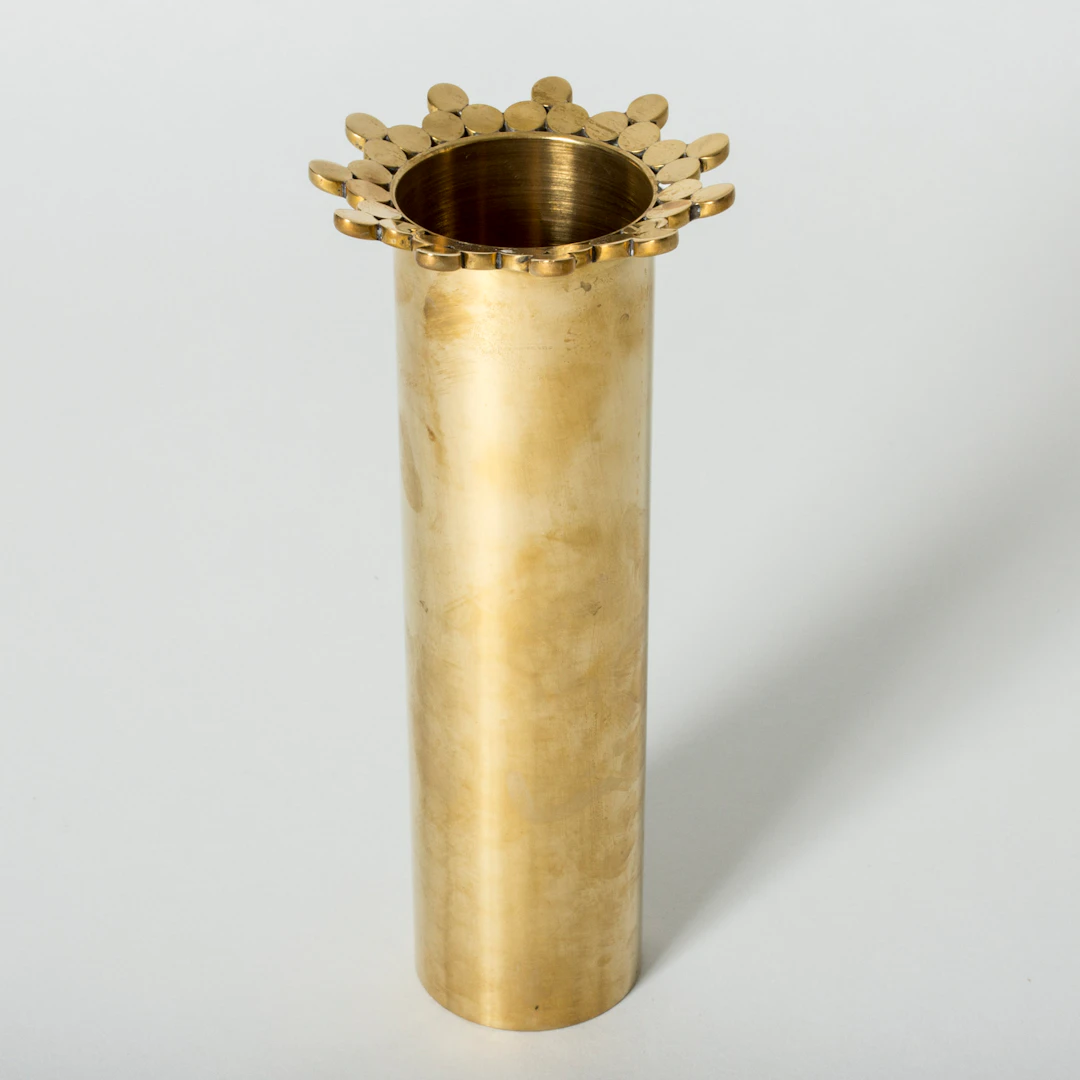 Vintage brass vase by Pierre Forssell