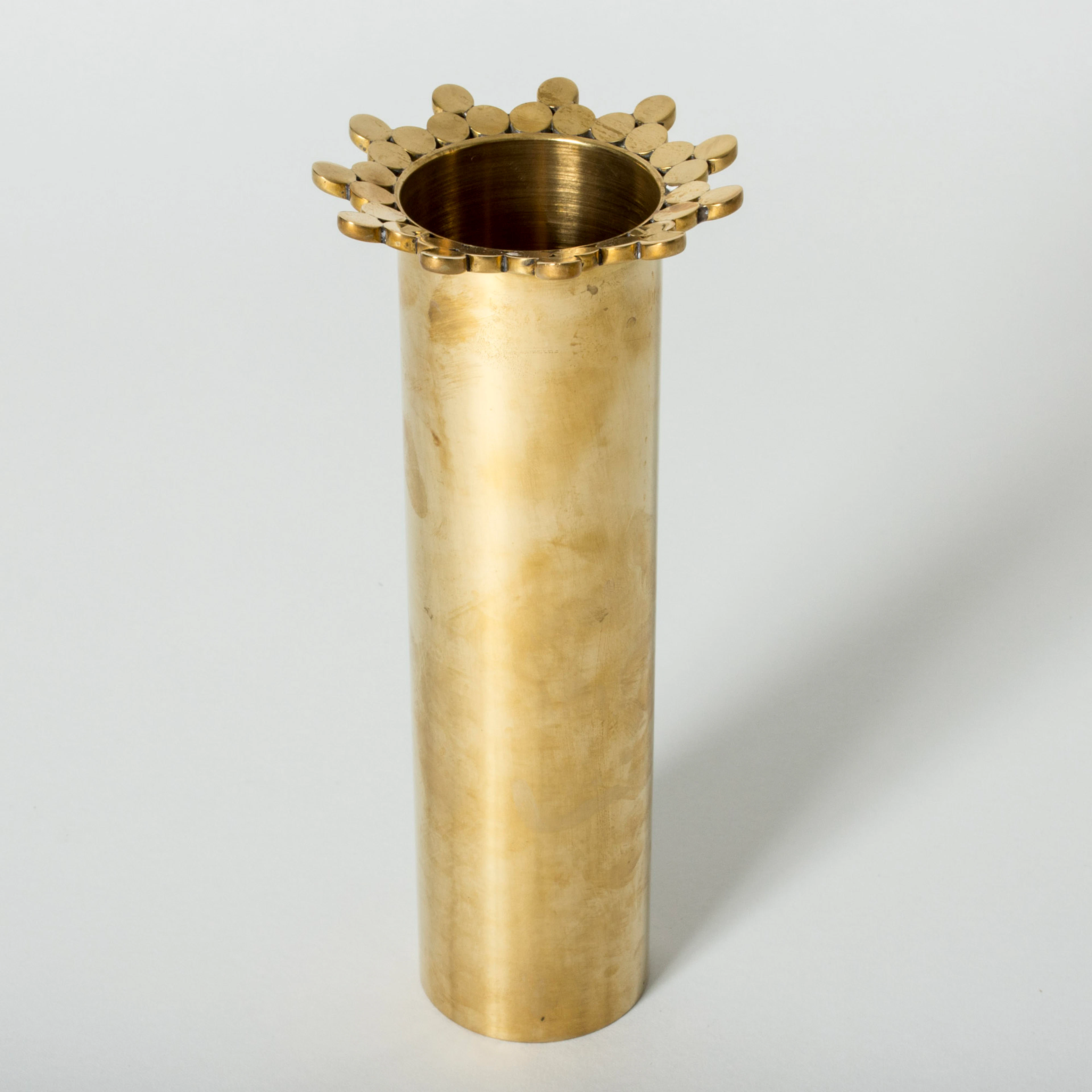 Vintage brass vase by Pierre Forssell