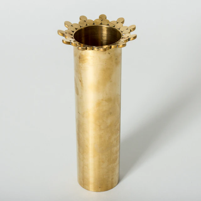 Vintage brass vase by Pierre Forssell
