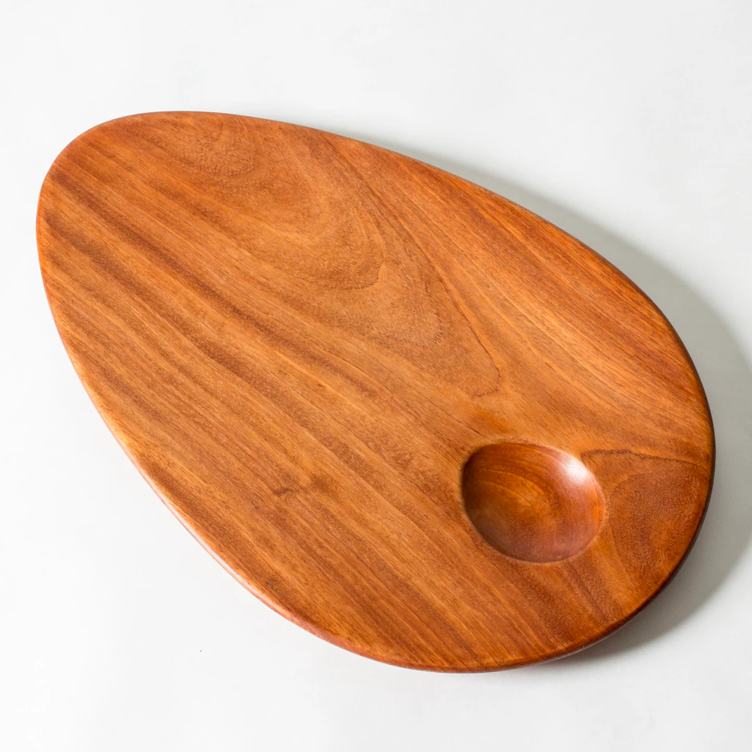 Modernist Wooden Platter by Sakari Pykälä