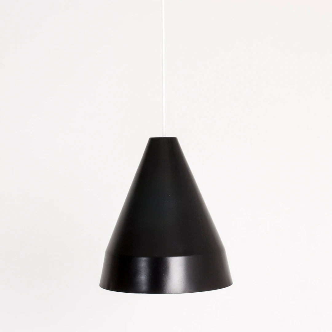 Black lacquered pendant lamp by Alf Svensson