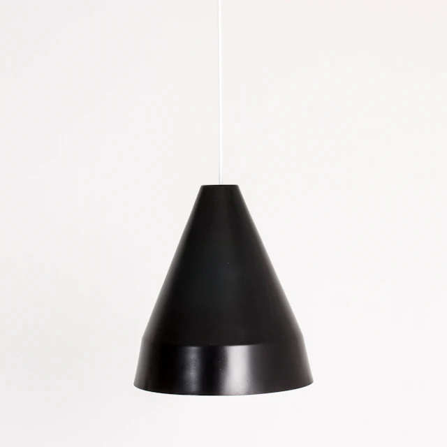 Black lacquered pendant lamp by Alf Svensson