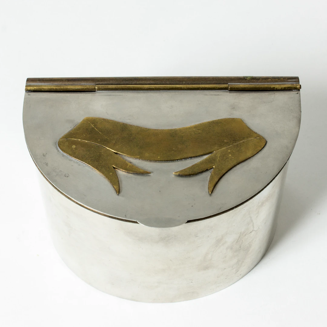 Midcentury pewter jar by Estrid Ericson