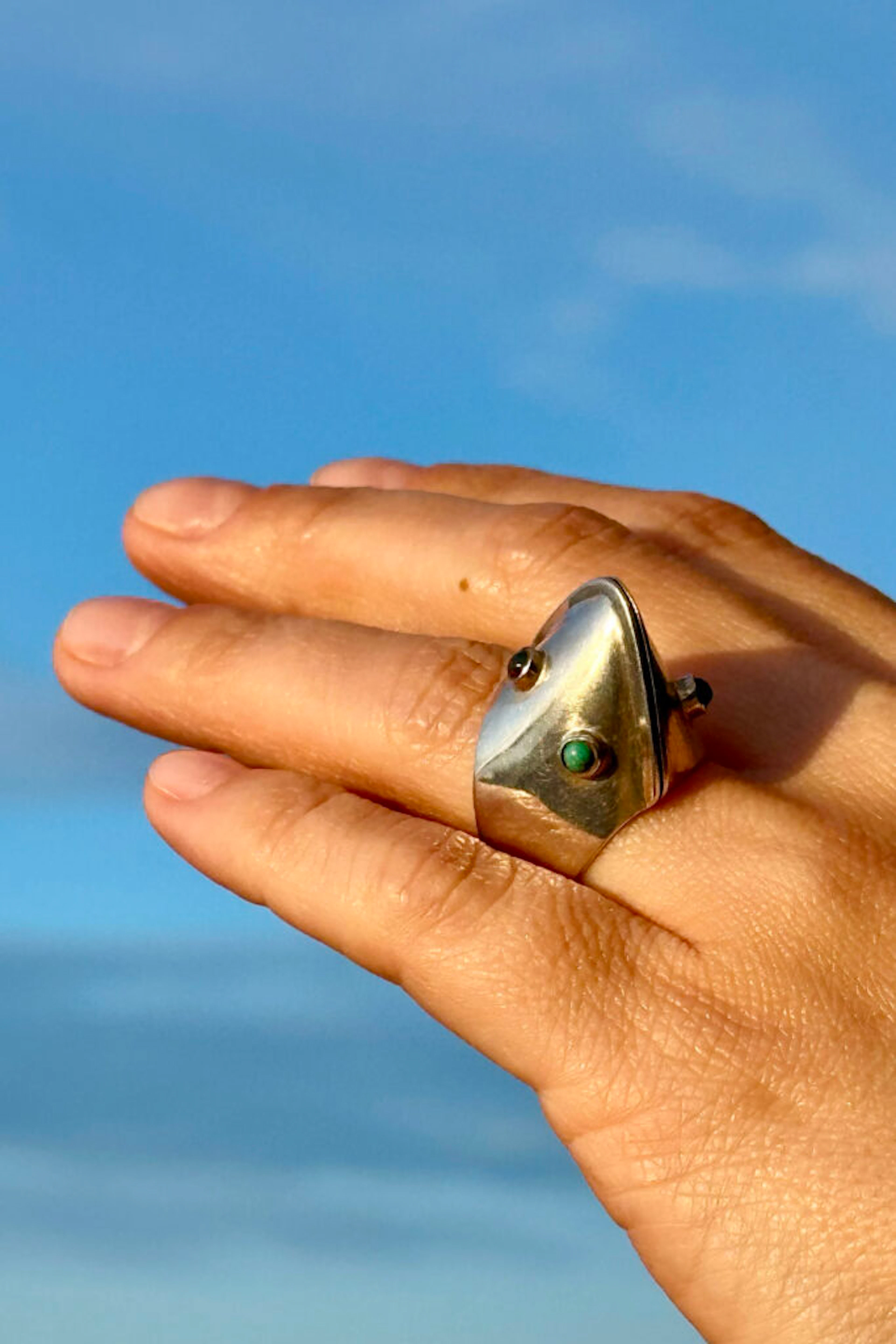 Midcentury silver ring by Anna Greta Eker