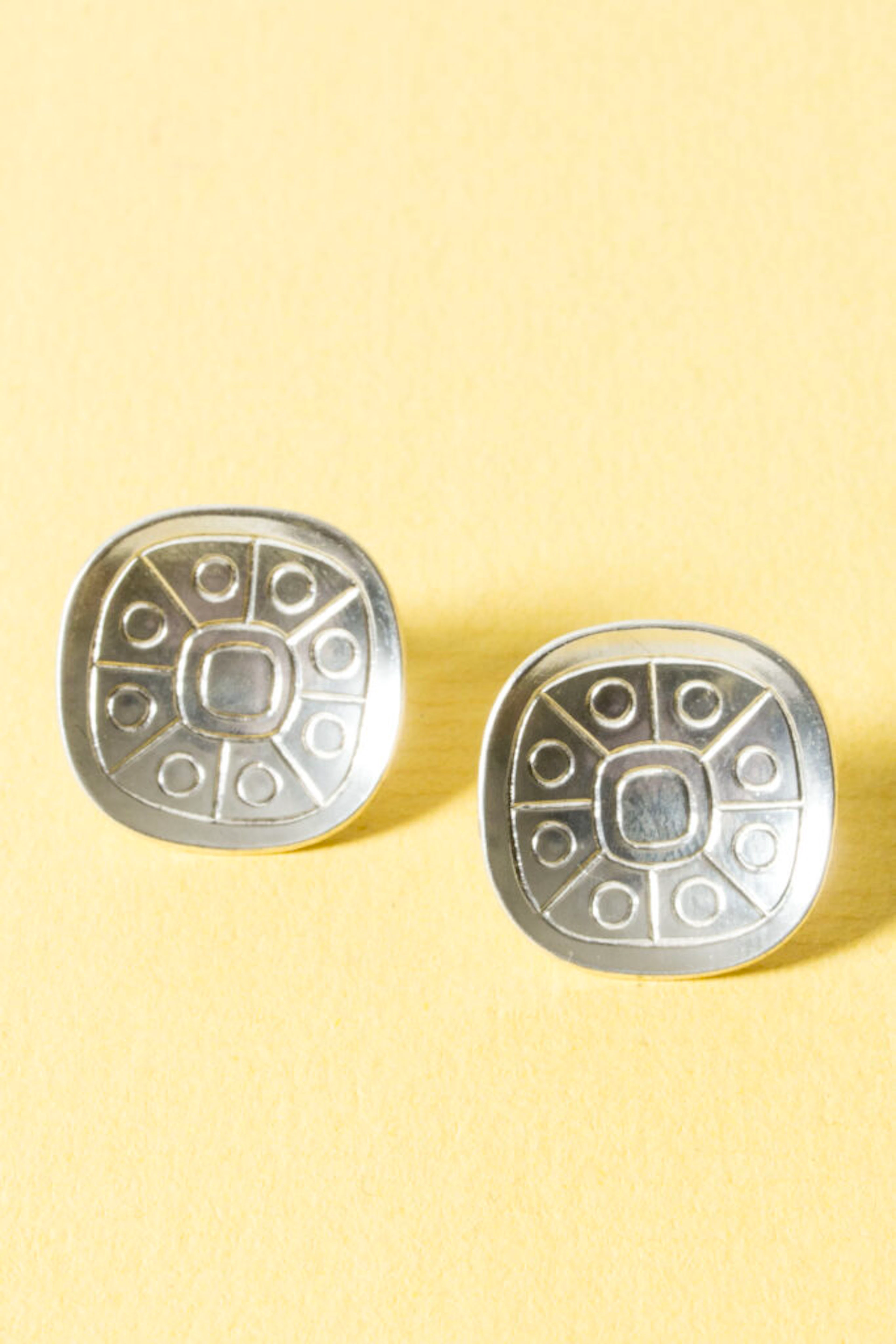 Modernist Silver Earrings from Atelier Borgila