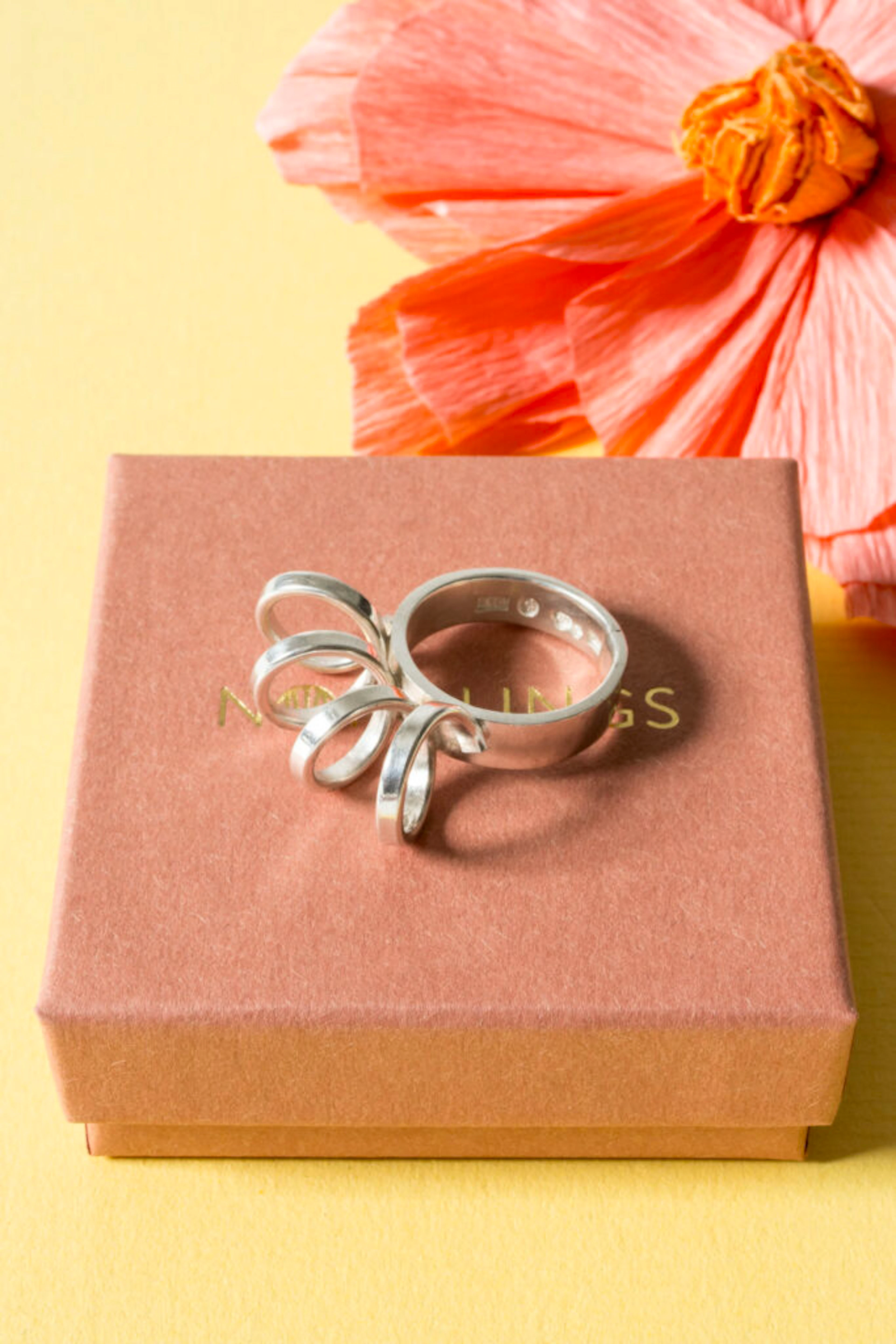 Midcentury Silver ring by Cecilia Johansson