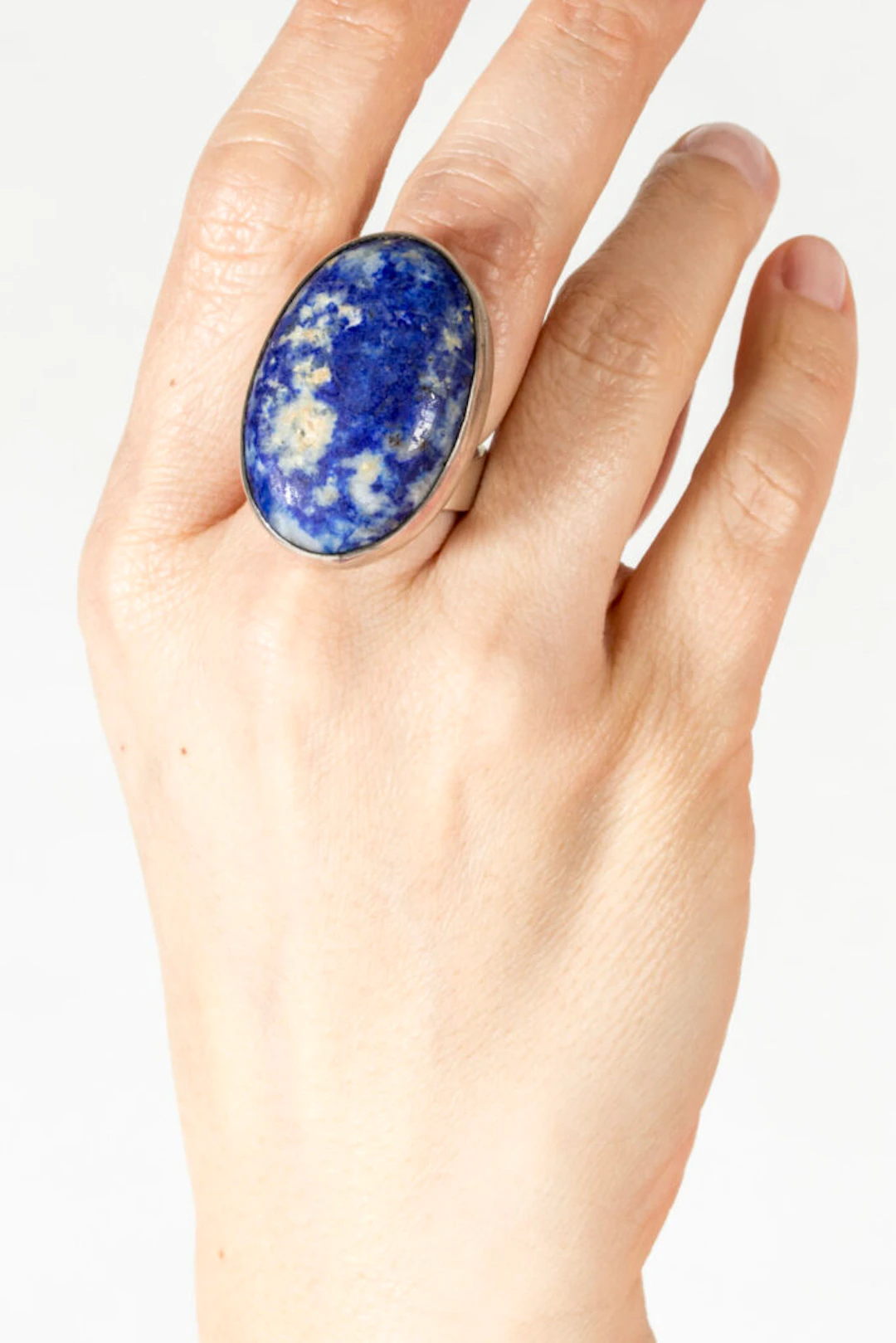 Midcentury sodalite ring by Cecilia Johansson