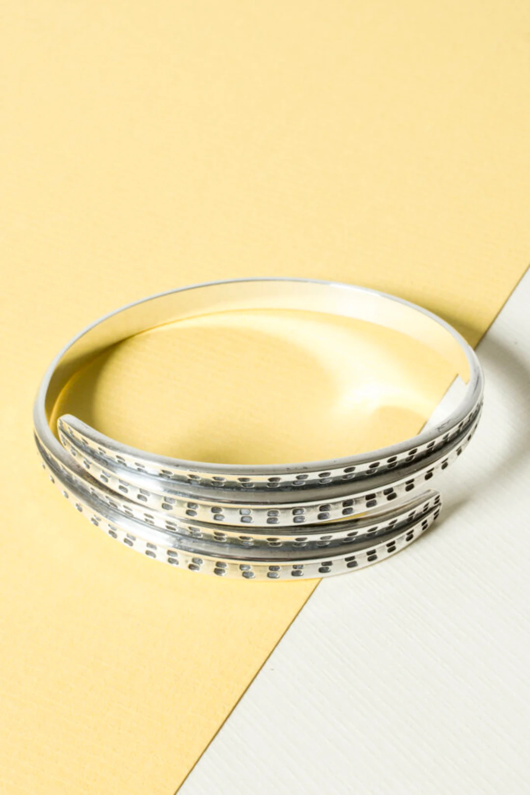 Midcentury silver bangle from David Andersen