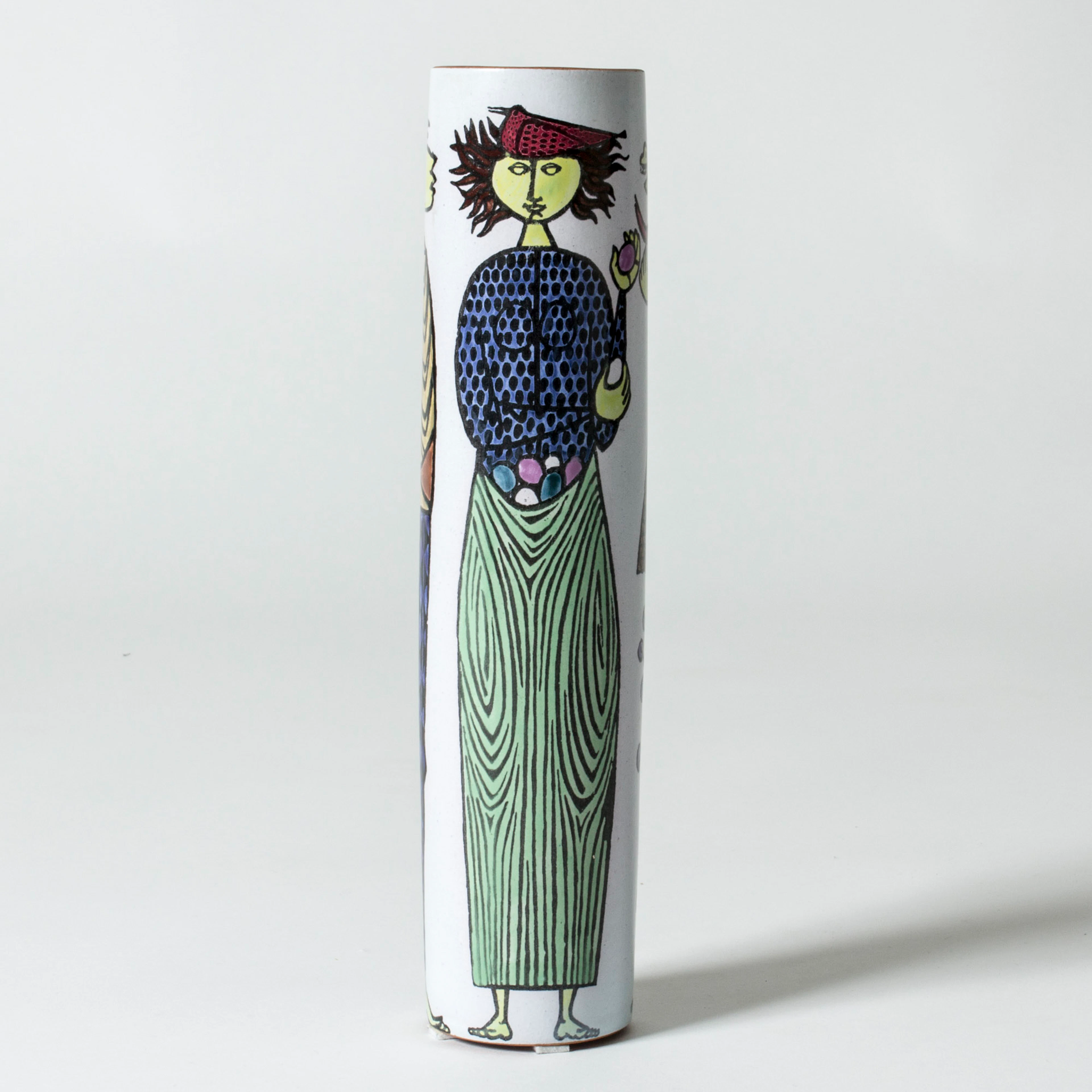 “Karneval” faience vase by Stig Lindberg