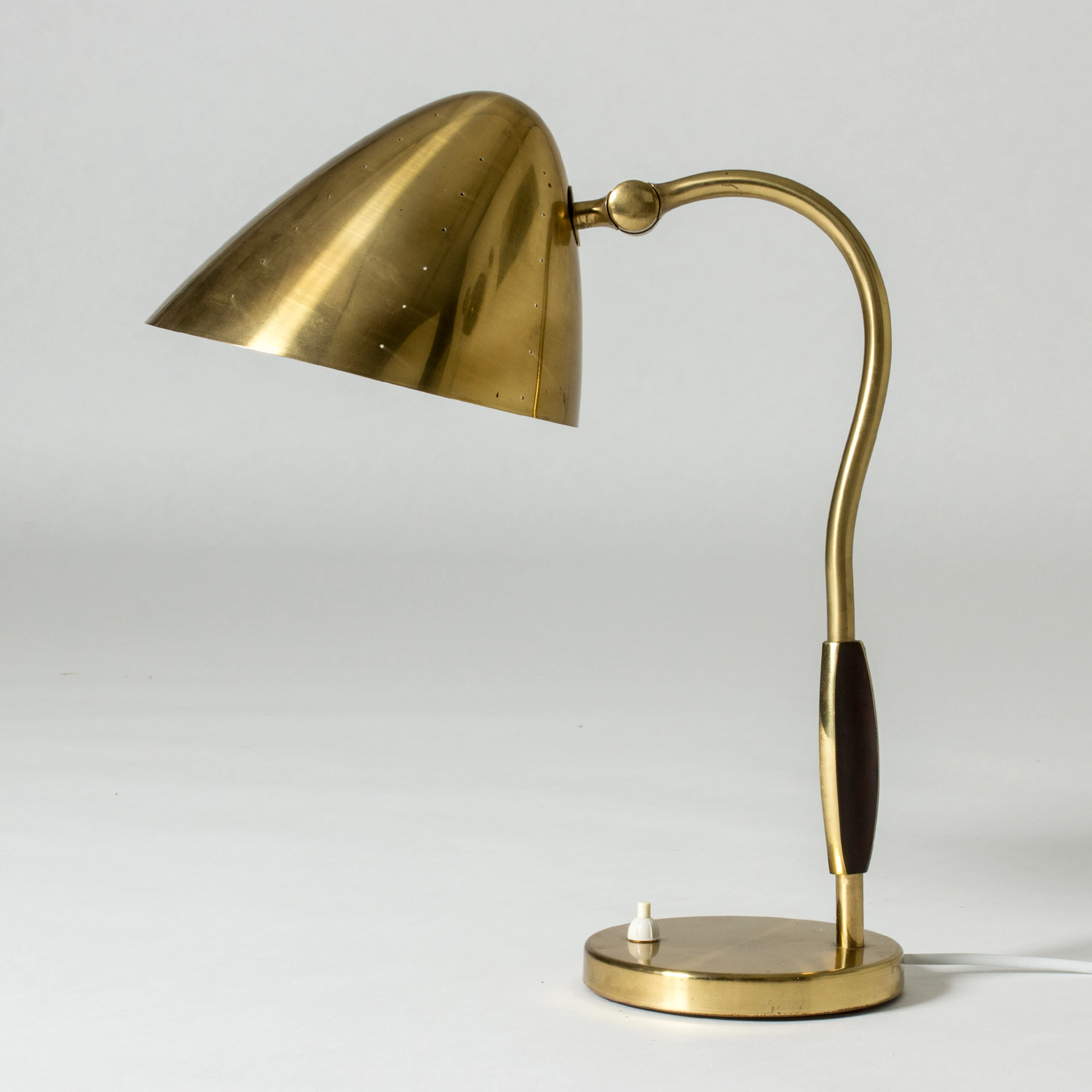 Modernist brass desk light from Boréns