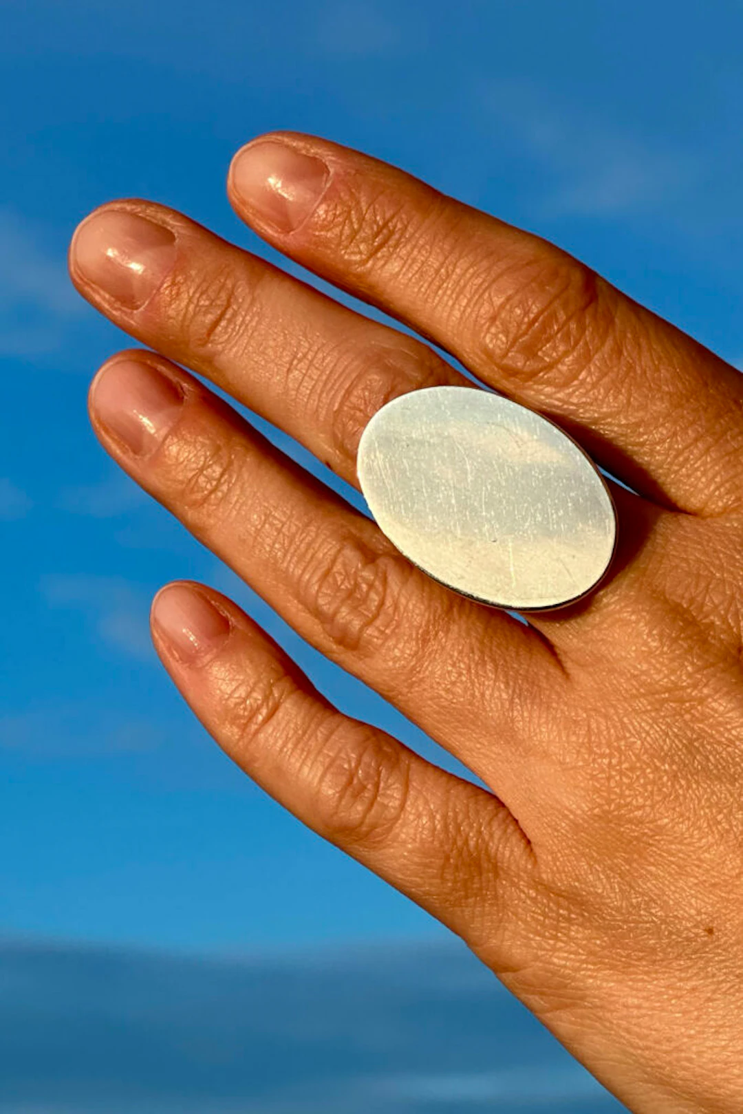 Modernist silver ring from Hans Hansen