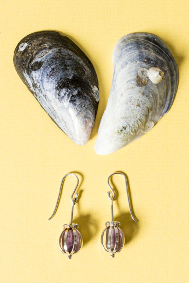 Modernist silver earrings by Arvo Saarela