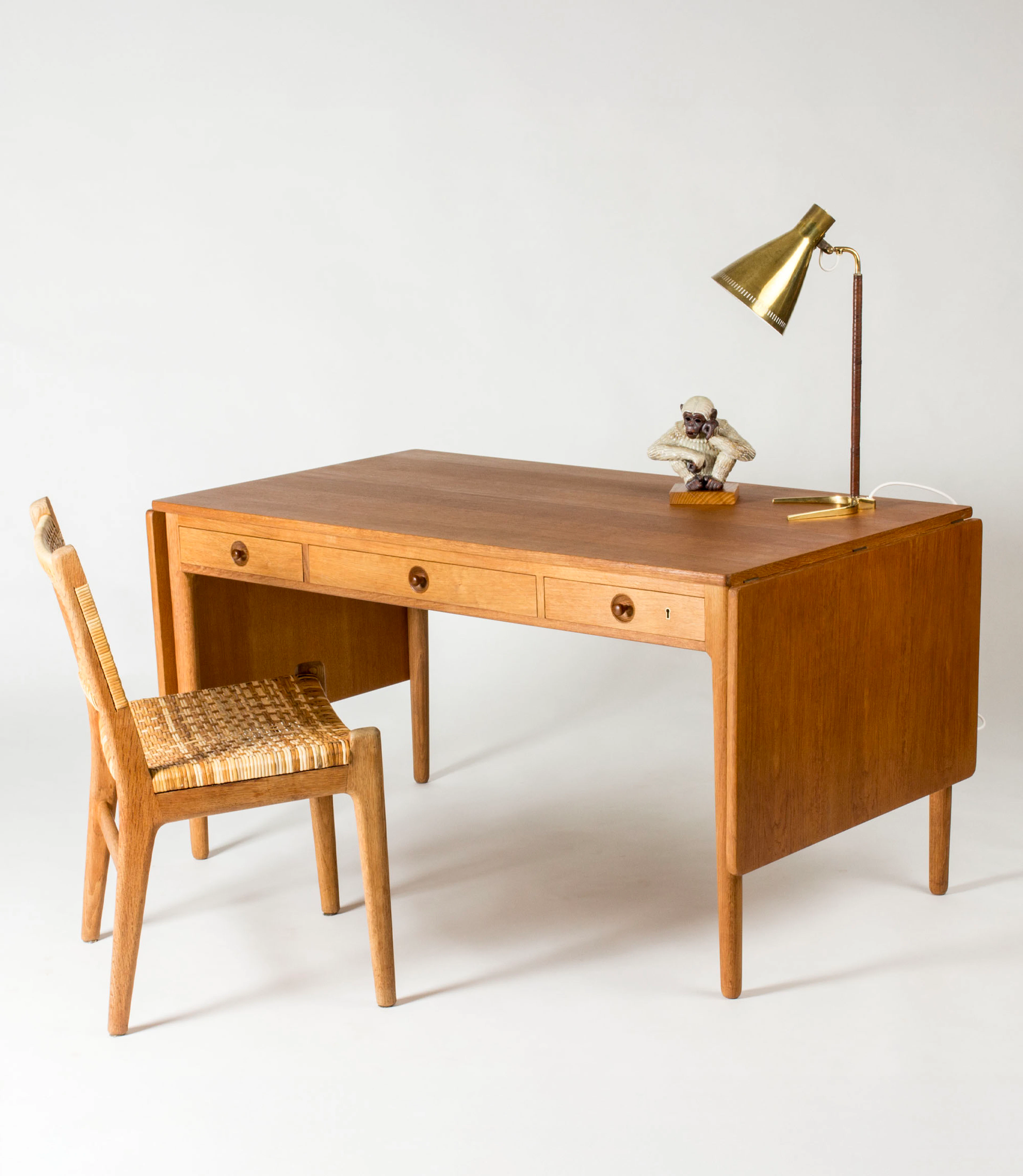 Midcentury Oak Desk by Hans J. Wegner