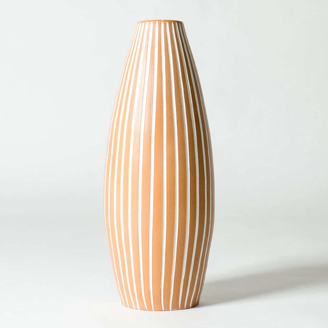 Earthenware “Inka” floor vase by Ingrid Atterberg