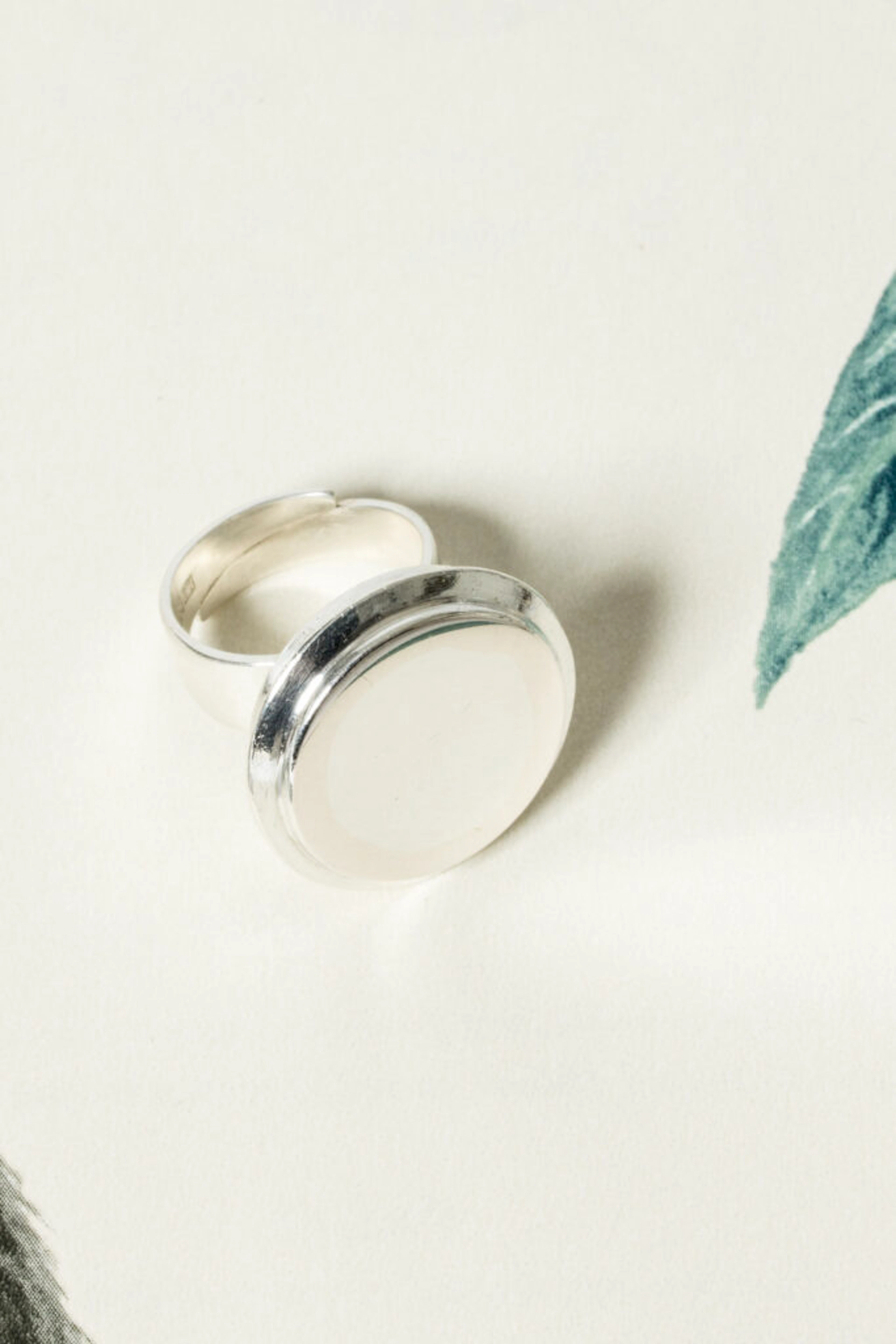 Midcentury silver ring from Kultateollisuus Ky