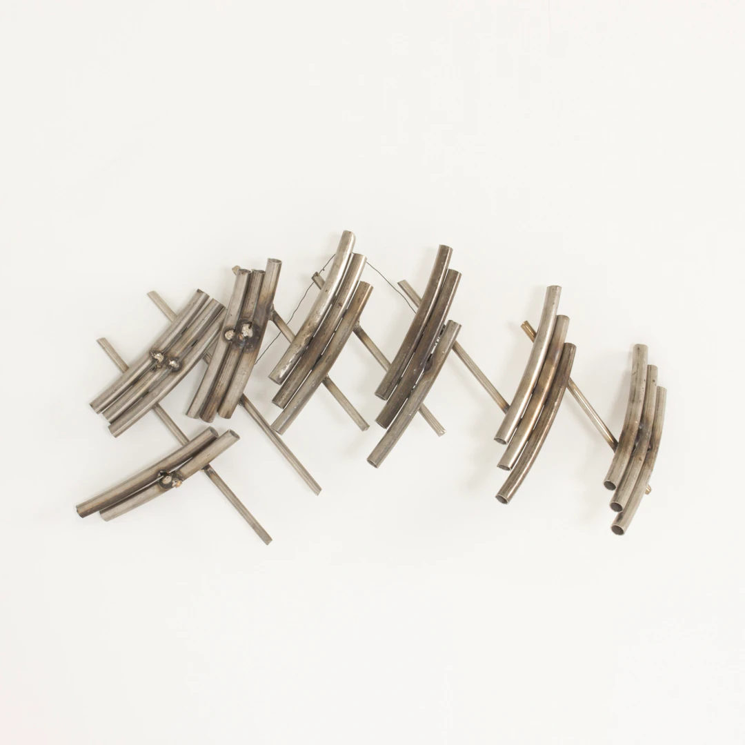 Steel wall sculpture by Fred Leyman