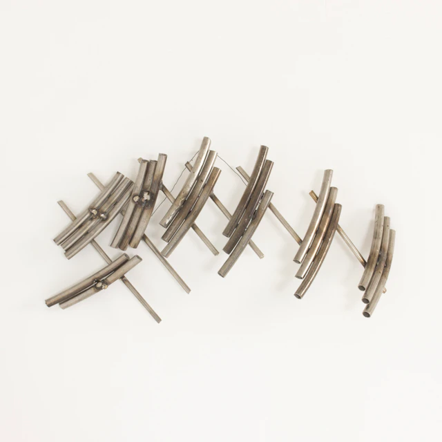 Steel wall sculpture by Fred Leyman