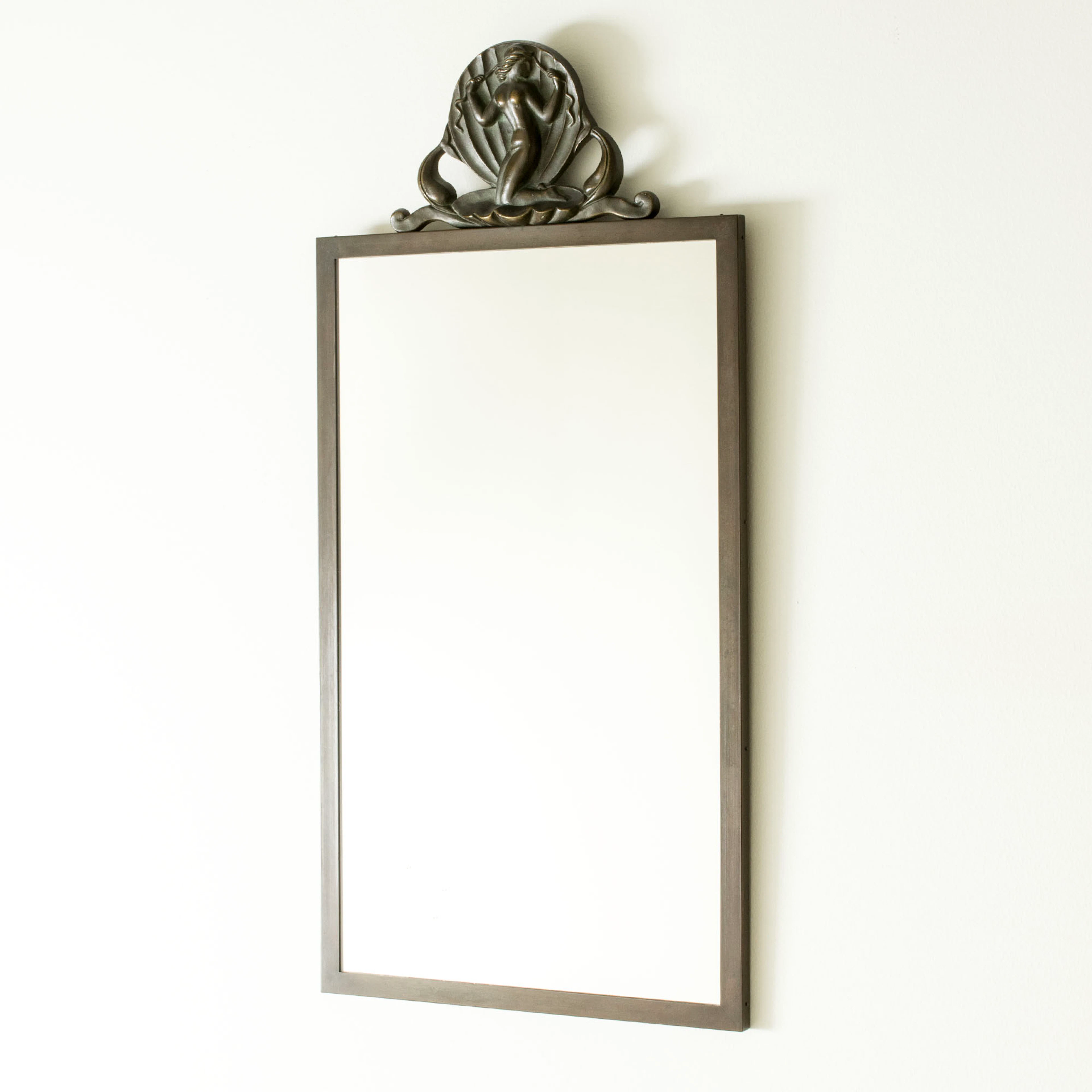 Swedish Grace Bronze Wall Mirror by Oscar Antonsson