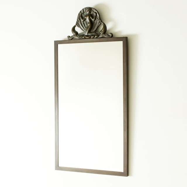 Swedish Grace Bronze Wall Mirror by Oscar Antonsson