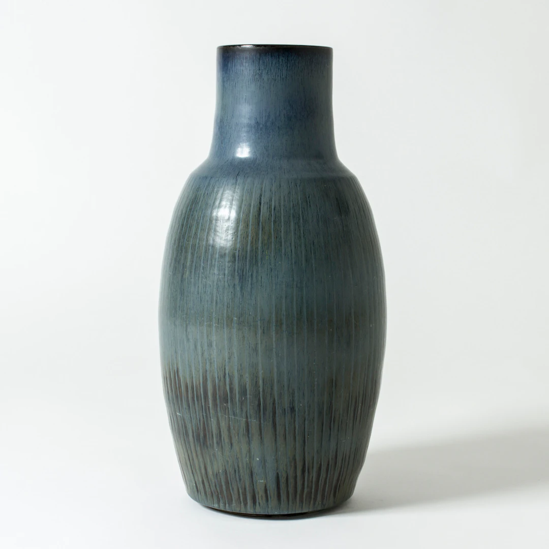Stoneware floor vase by Carl-Harry Stålhane