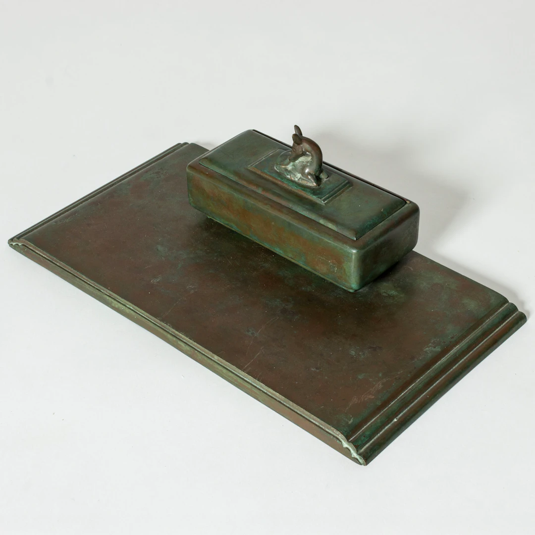 Bronze inkwell by Sune Bäckström