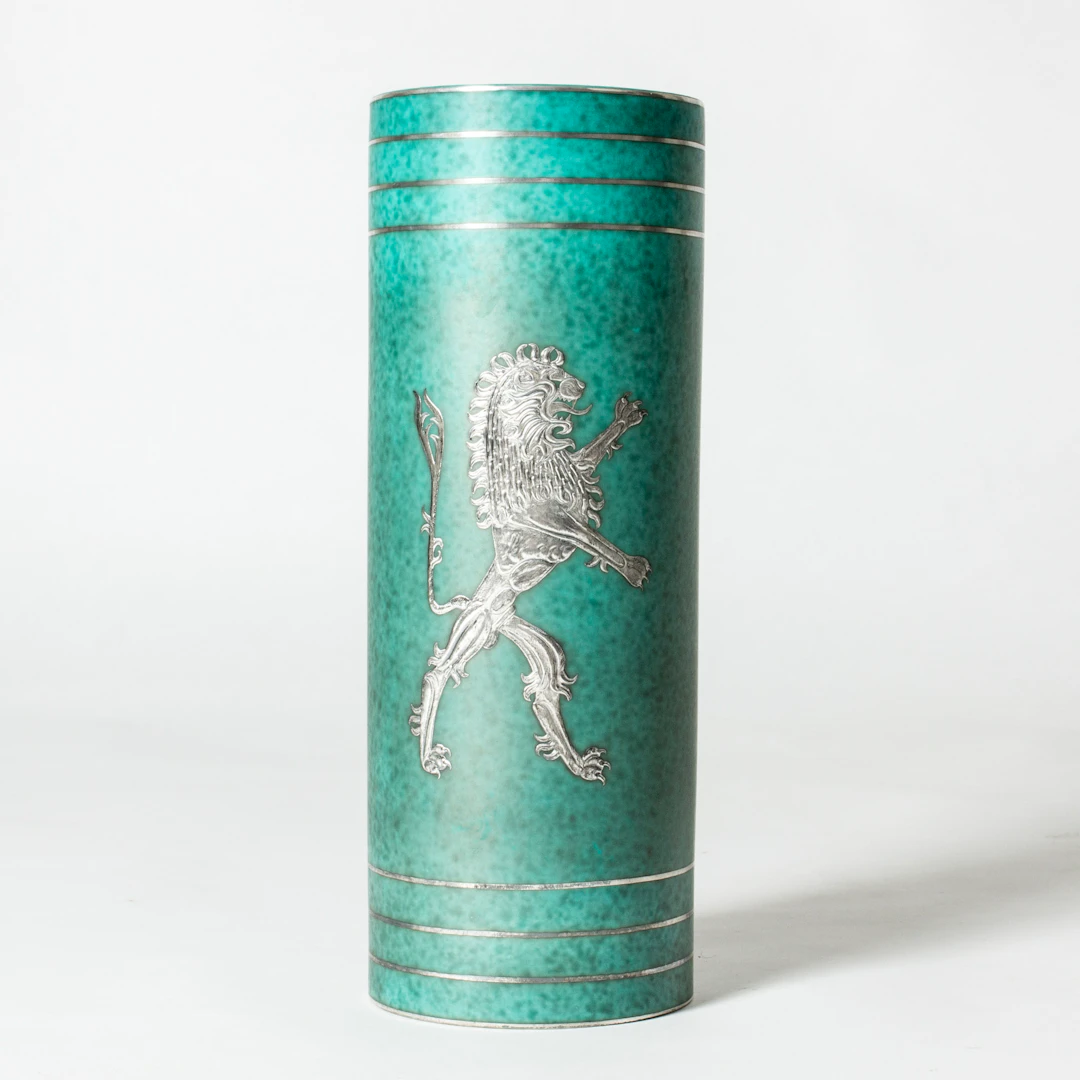 Stoneware “Argenta” vase by Wilhelm Kåge