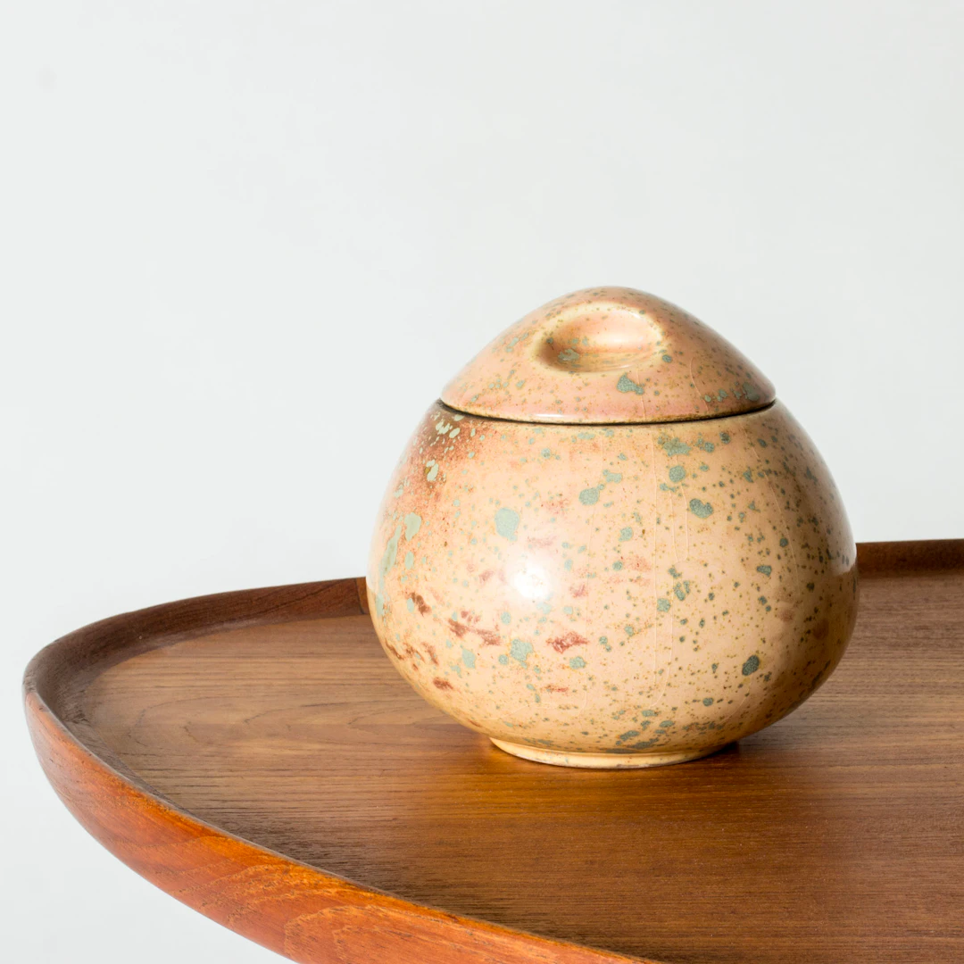 Faience jar by Hans Hedberg