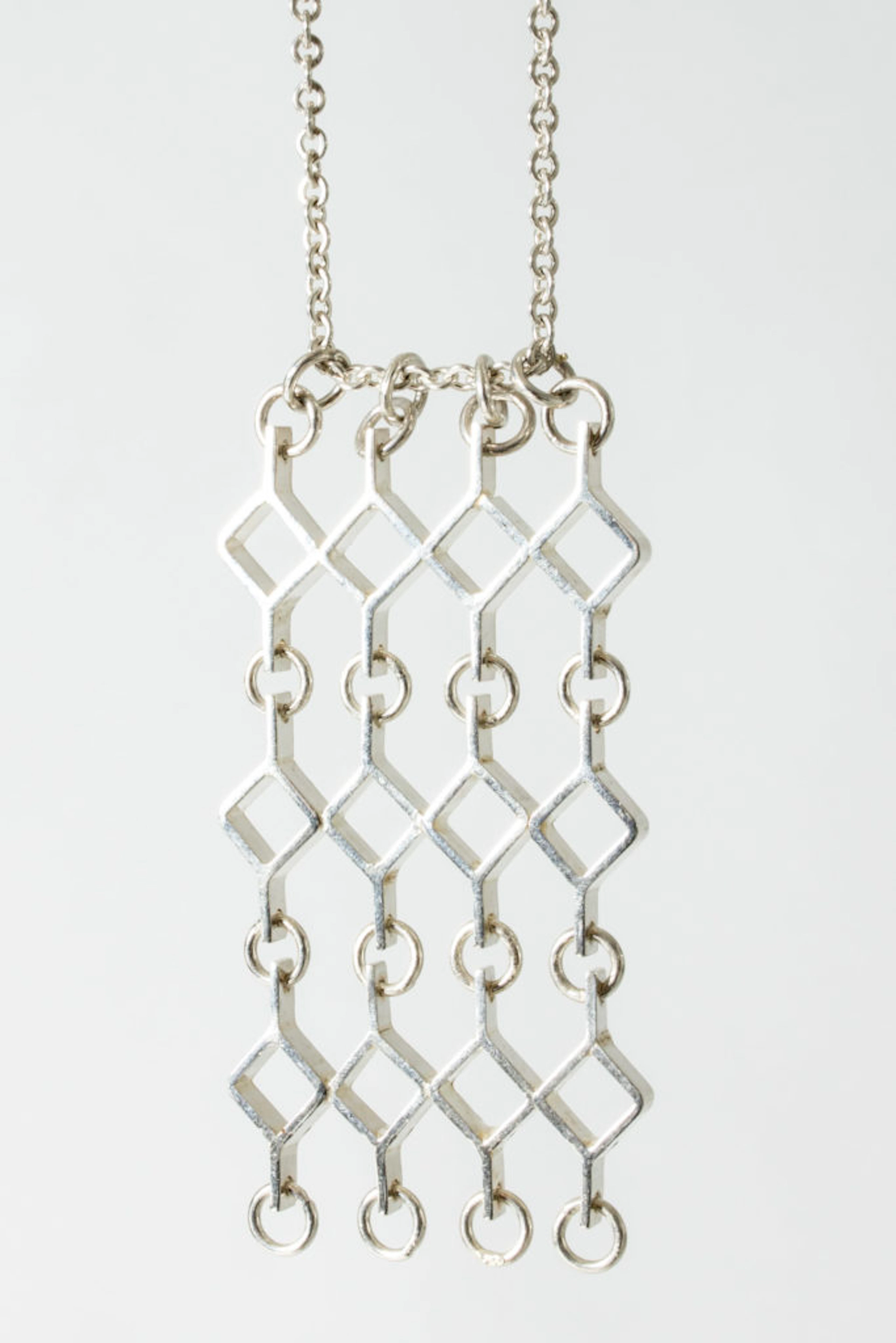 Modernist silver necklace by Jorma Laine