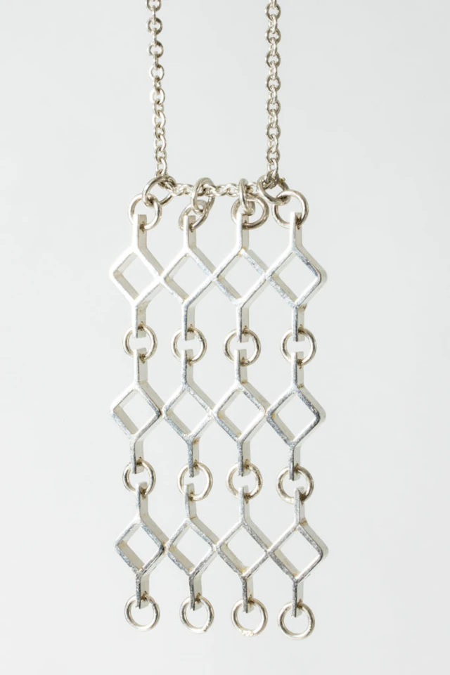 Modernist silver necklace by Jorma Laine