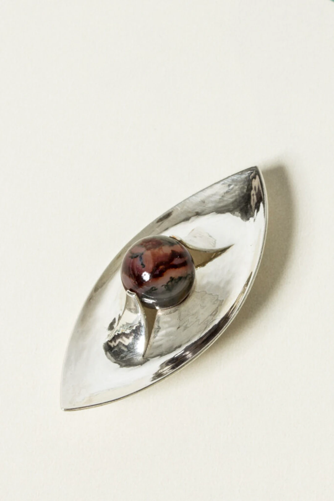 Modernist silver brooch by Elis Kauppi