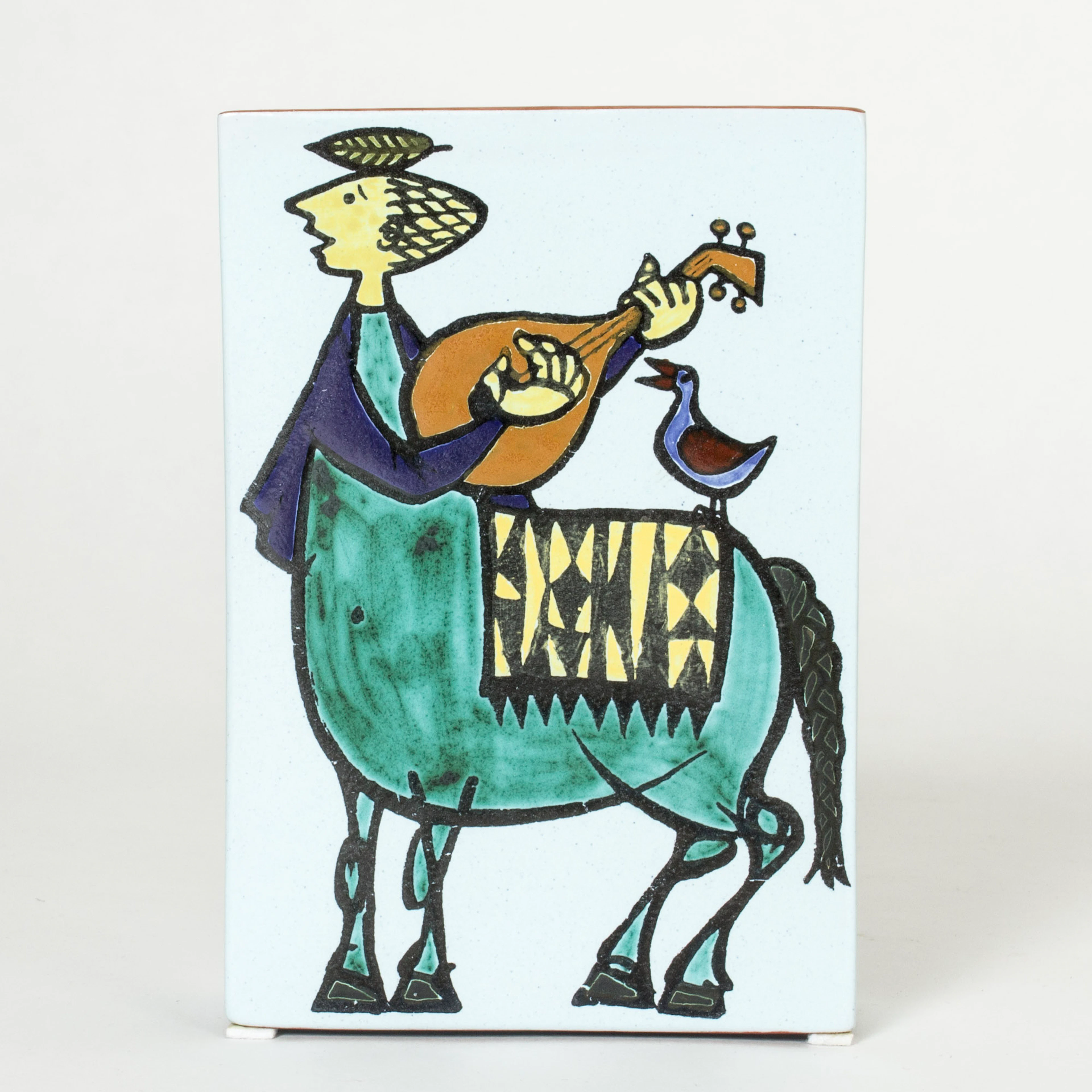 “Karneval” faience vase by Stig Lindberg