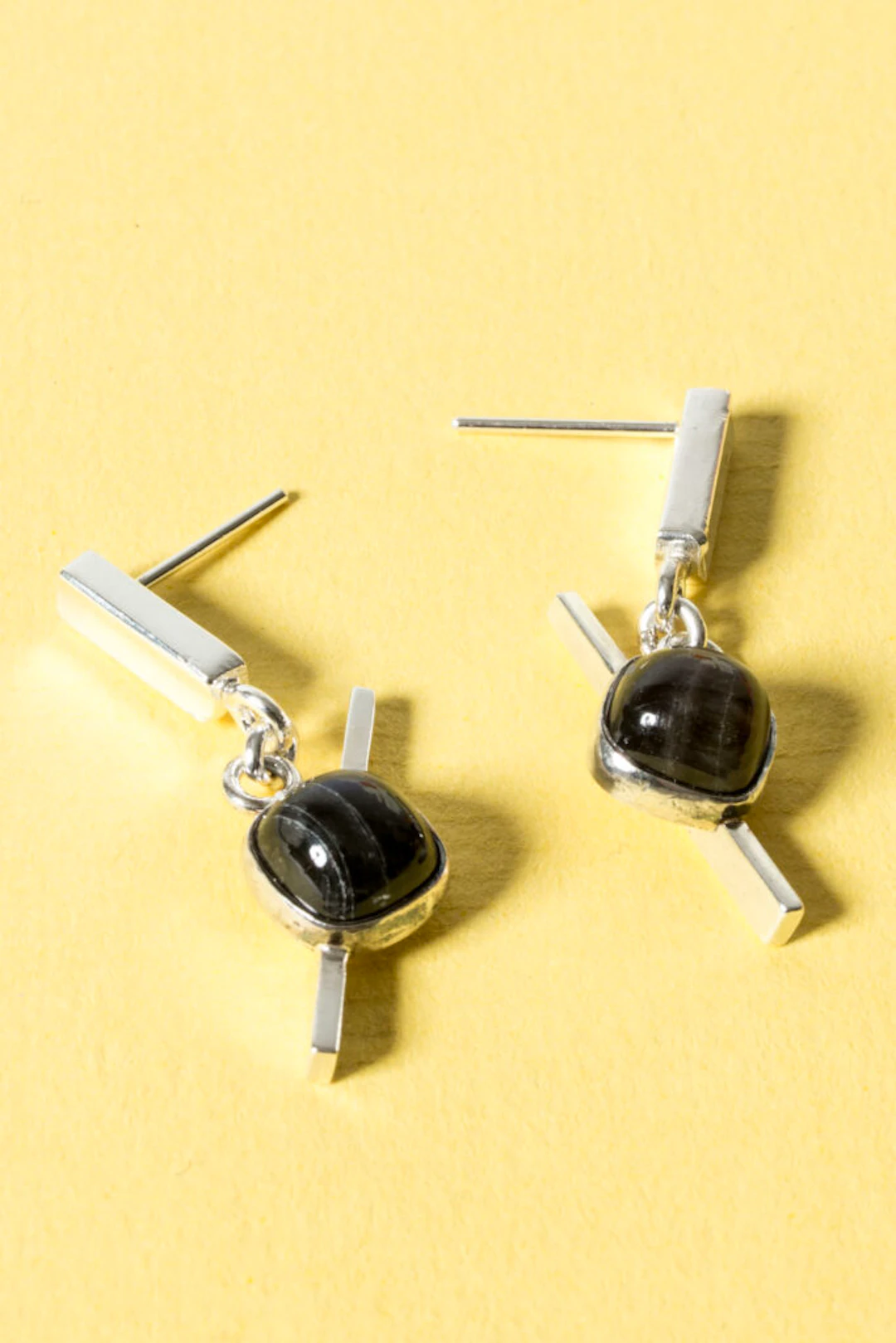 Silver and spectrolite earrings by Claës Giertta
