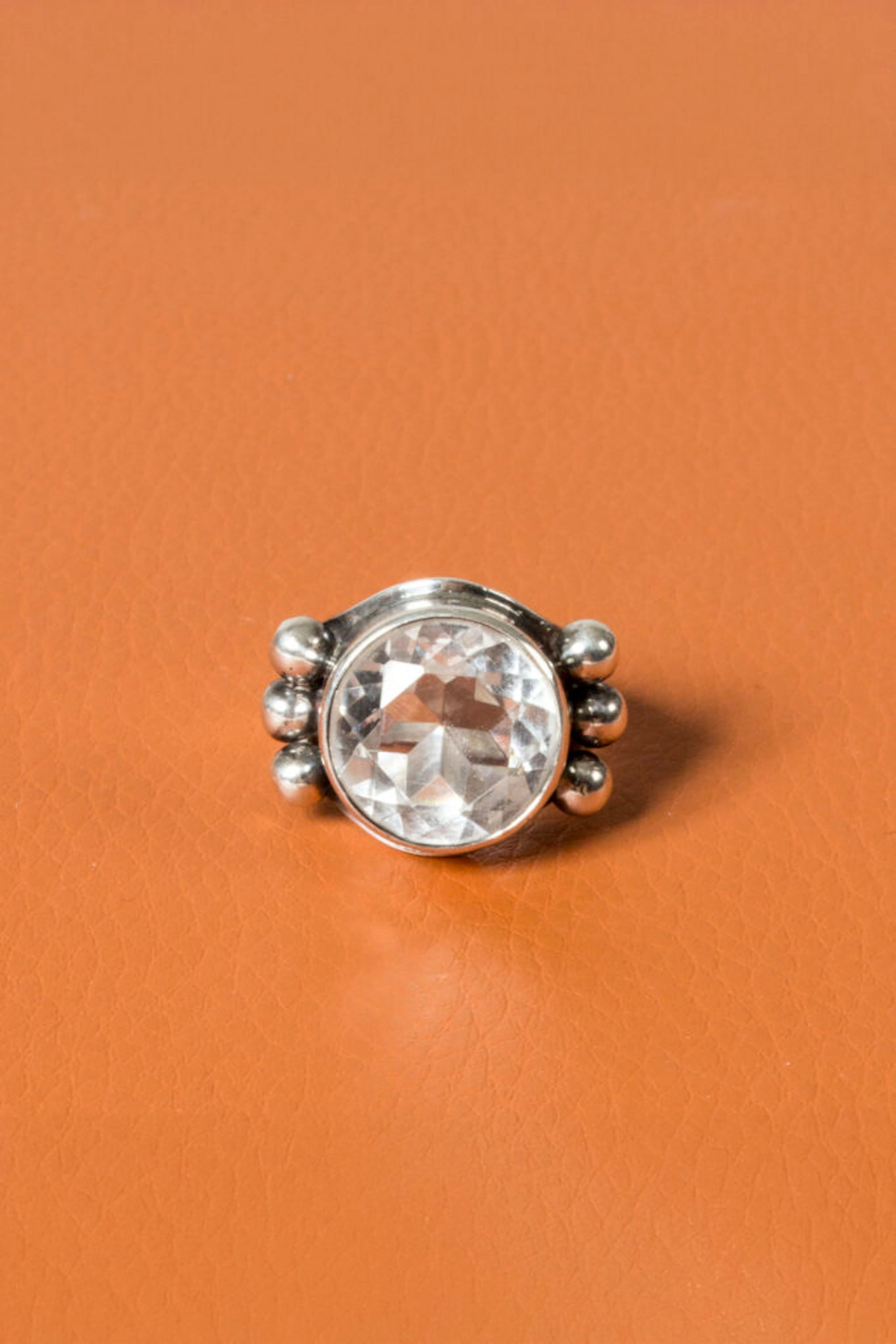 Modernist silver ring from Erik Granit