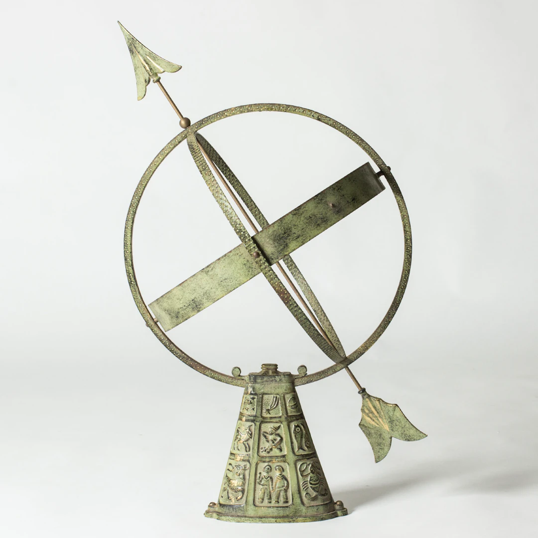 Bronze Sundial by Gunnar Nylund