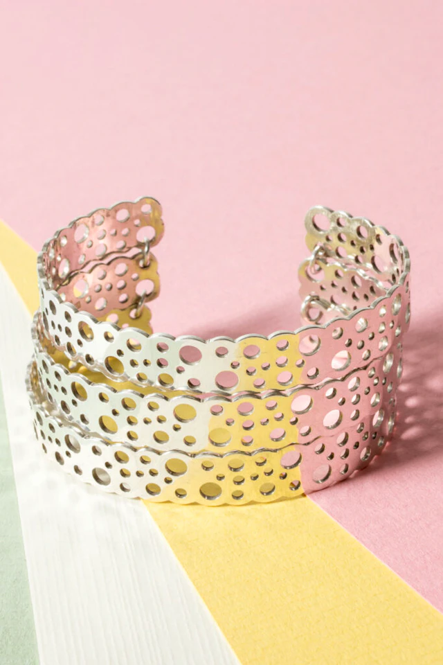 Silver “Pitsi” cuff by Liisa Vitali
