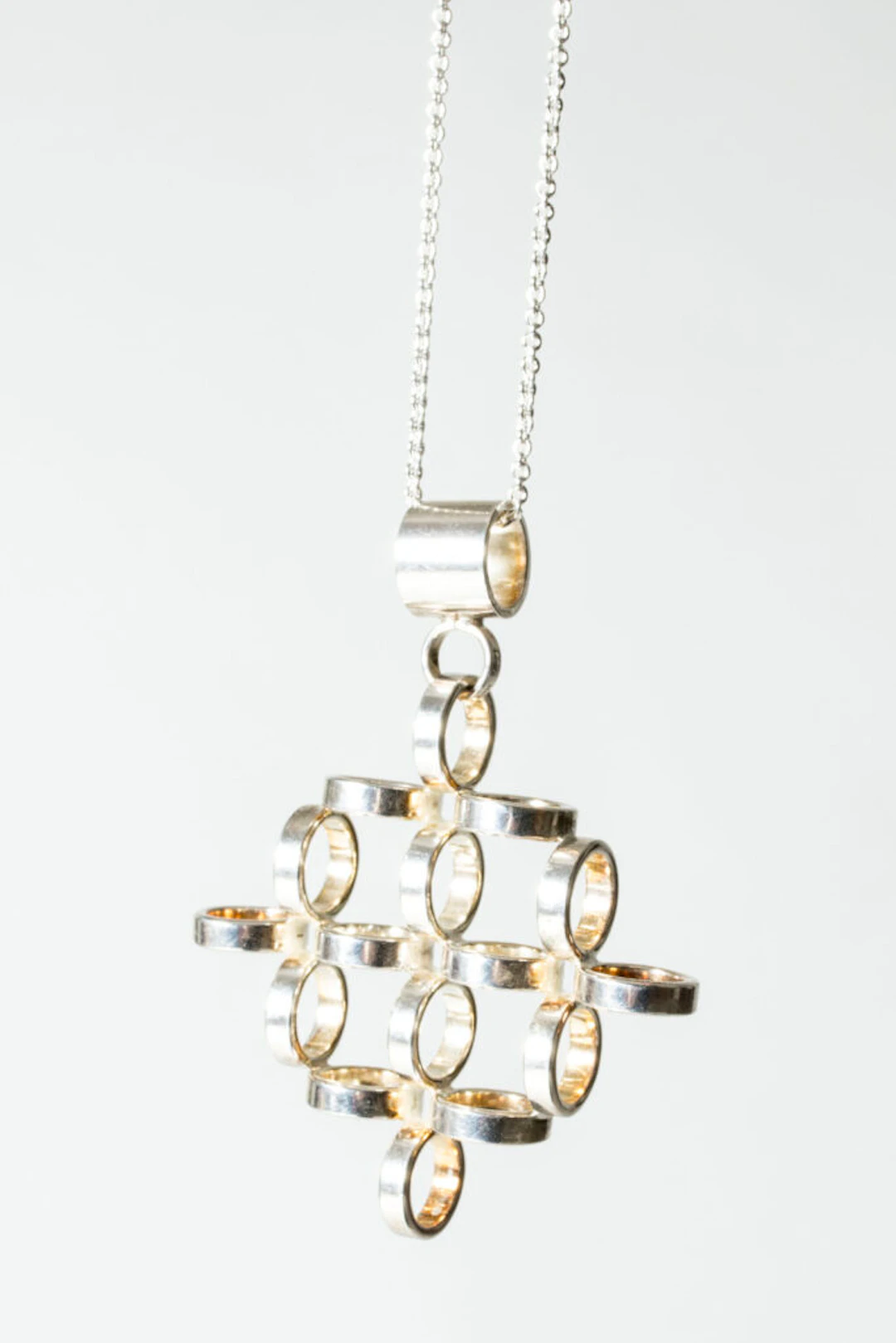 Midcentury silver pendant by Cecilia Johansson