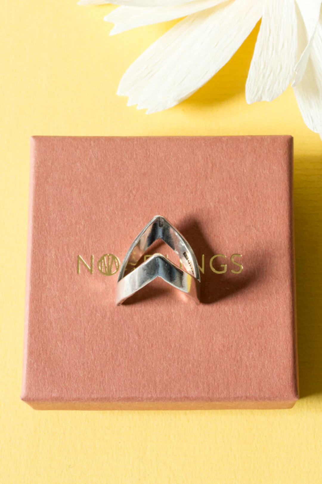 Modernist silver ring by Isaac Cohen