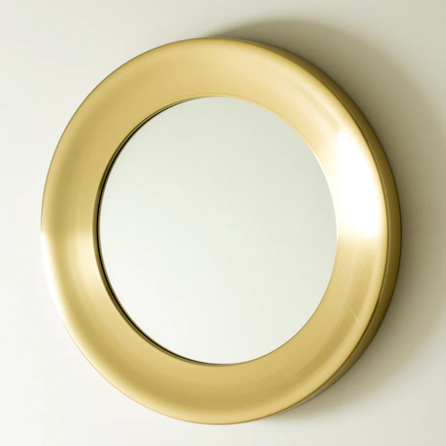 Brass wall mirror from Glasmäster i Markaryd