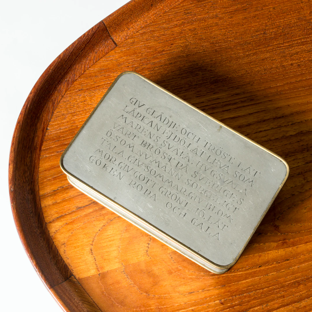 Pewter jar by Estrid Ericson and Nils Fougstedt