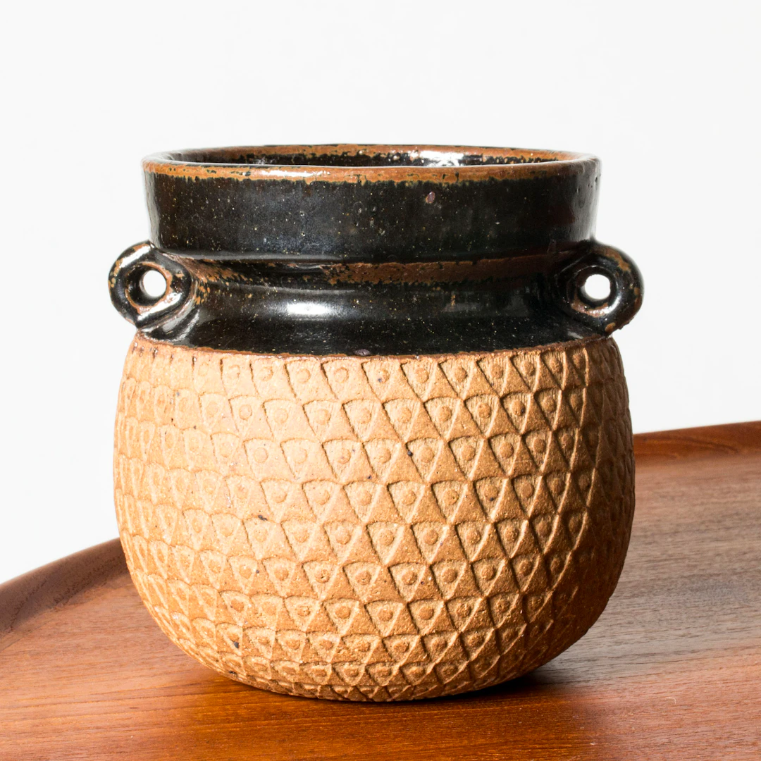 Stoneware vase by Stig Lindberg
