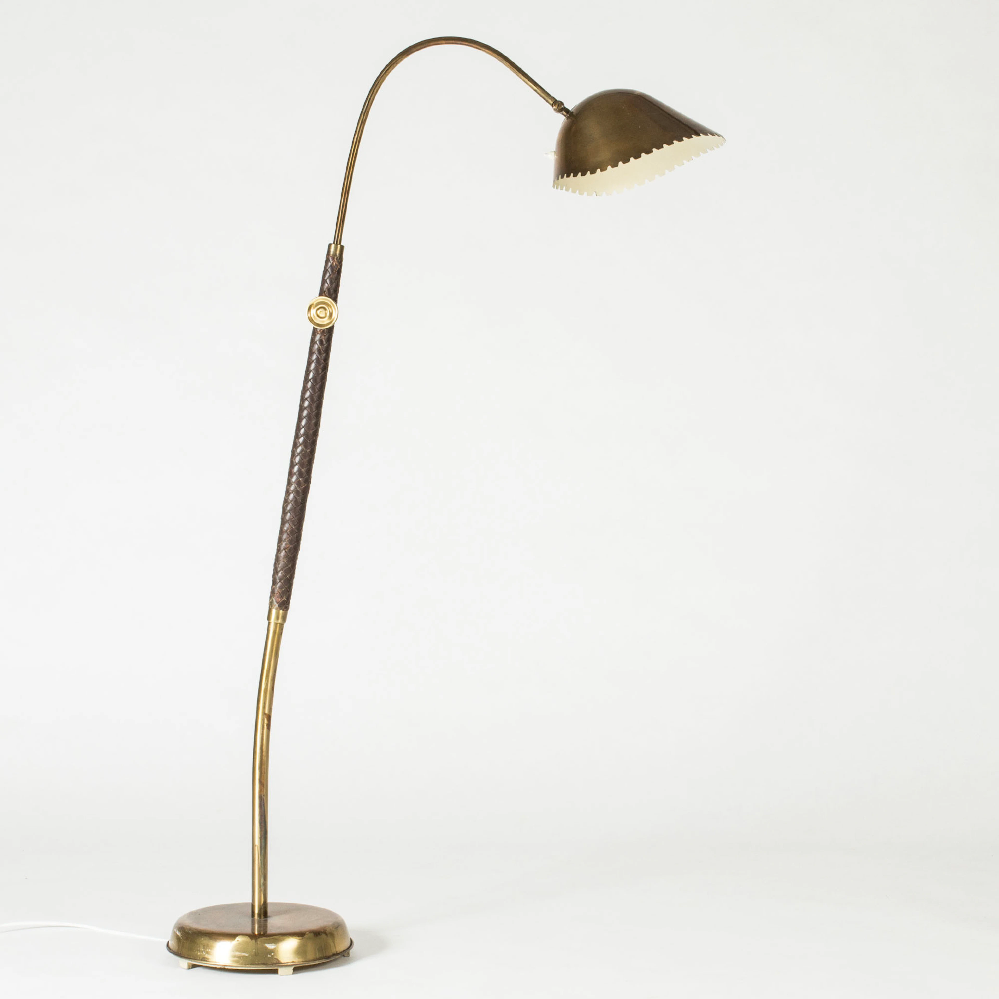 Scandinavian Modern brass floor lamp from ASEA