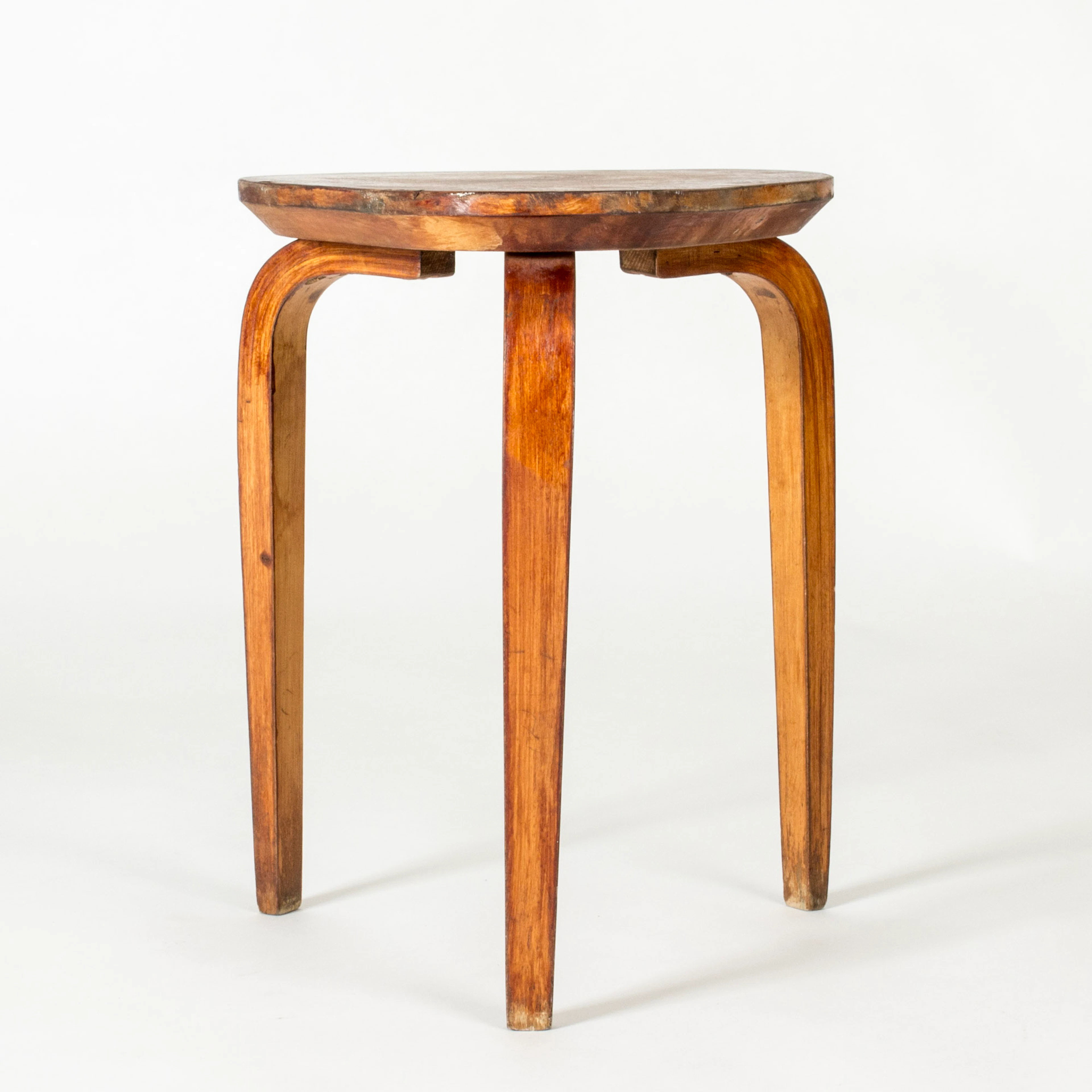 Vintage wooden stool by G. A. Berg