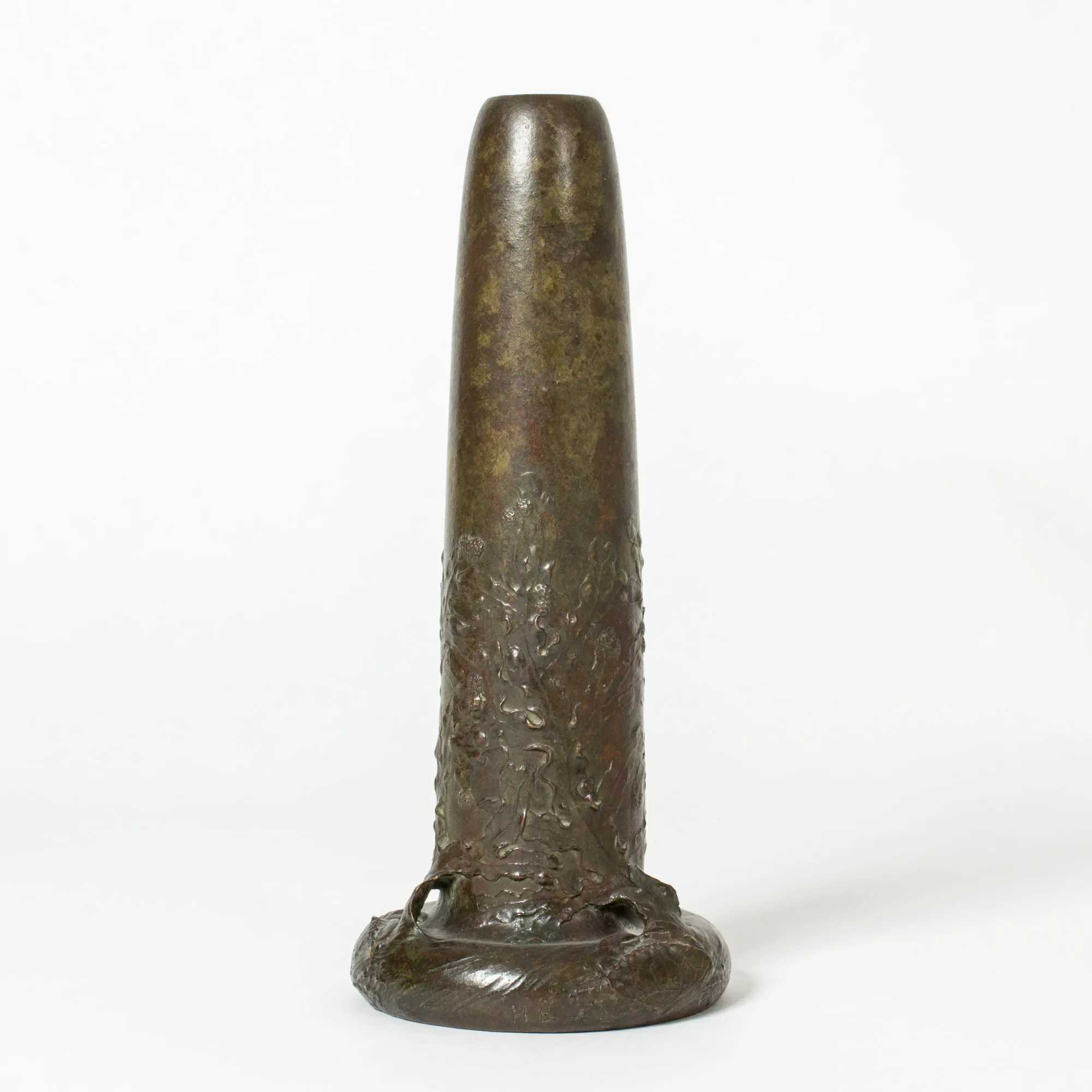 Art Noveau bronze vase by Hugo Elmqvist