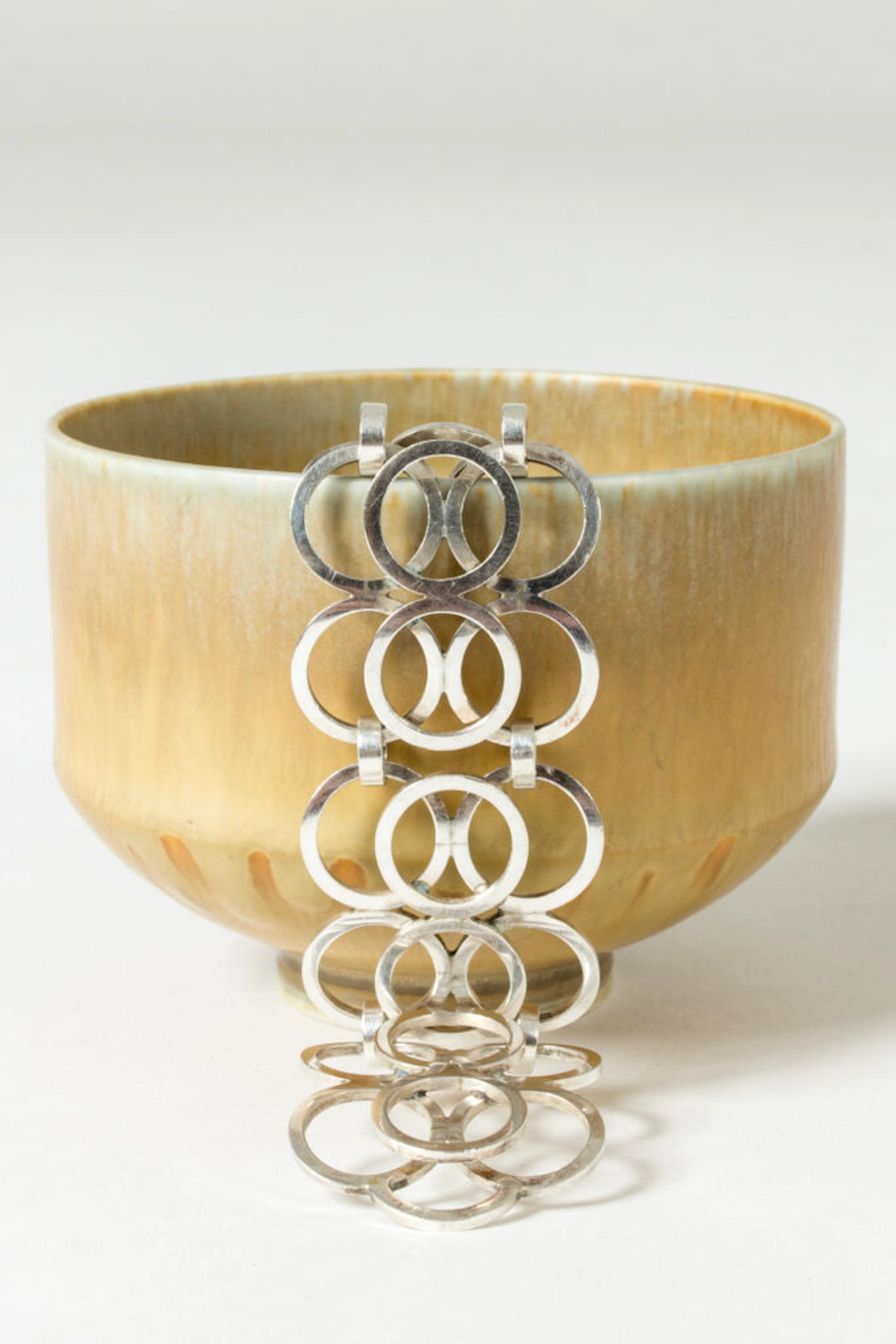 Silver bracelet by Cecilia Johansson