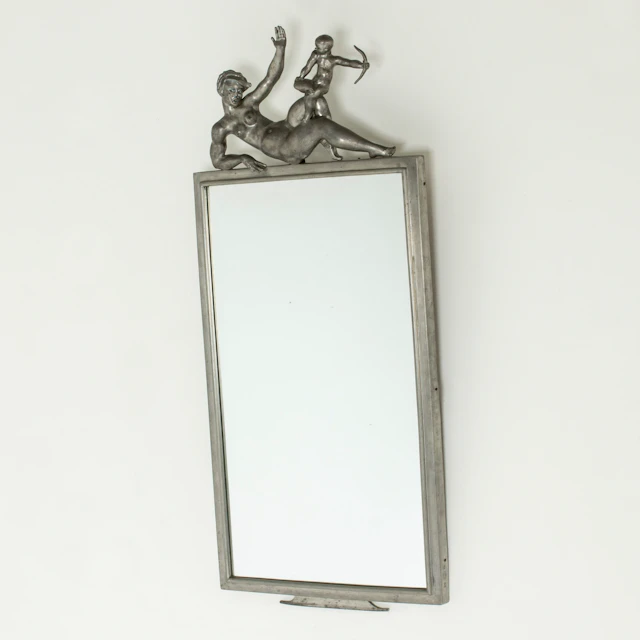 Pewter mirror by Thorwald Alef