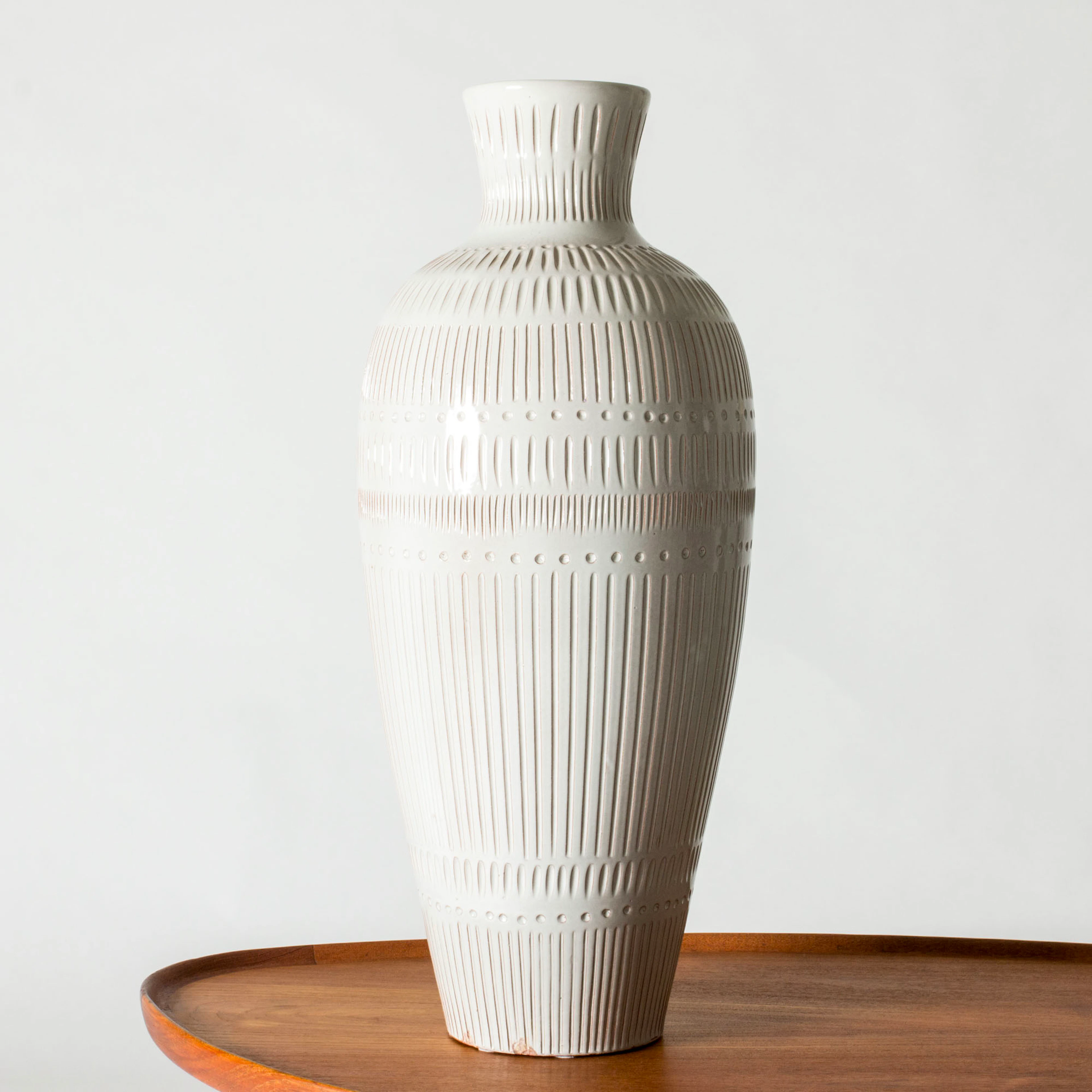 Modernist earthenware floor vase by Anna-Lisa Thomson