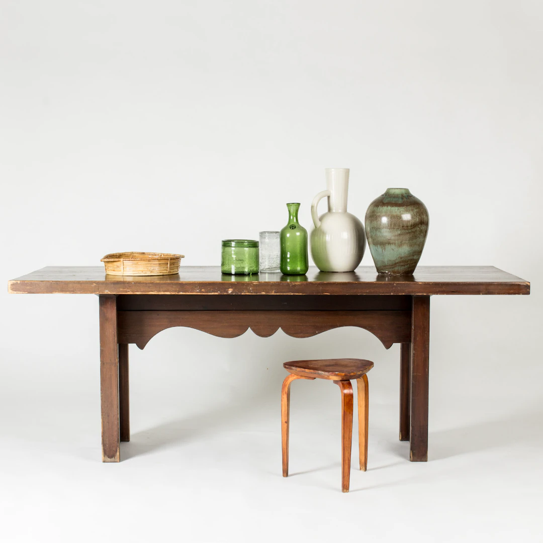 Pine dining table by Carl Malmsten