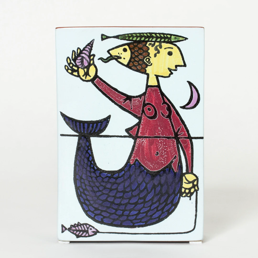 “Karneval” faience vase by Stig Lindberg