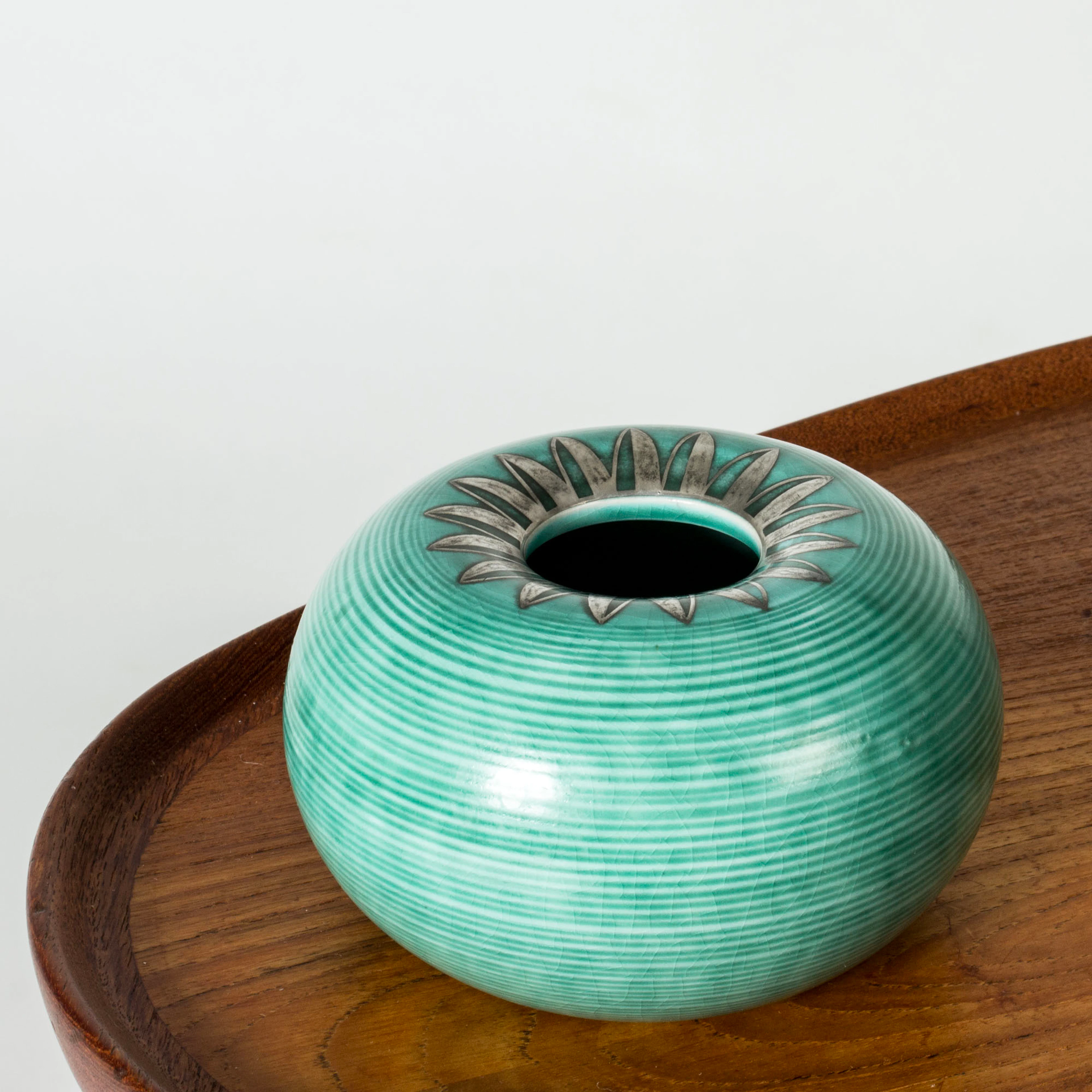 Stoneware “Argenta” vase by Wilhelm Kåge