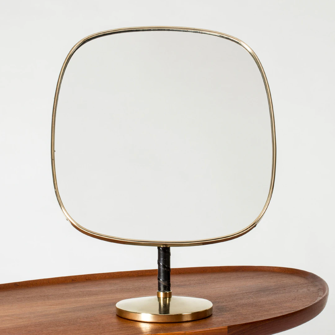 Modernist “Futura” table mirror by David Rosén